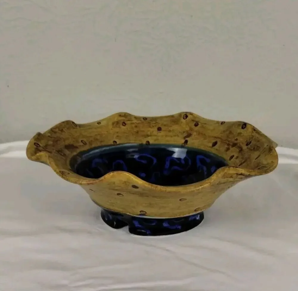 Glazed Stoneware Berry Bowl - Ceramic Colander - Handmade Sieve Pottery
